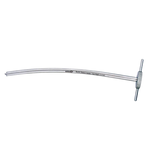Guide-Sleeve-Double-Lumen-for-Meniscus-Repair-Curved-Right